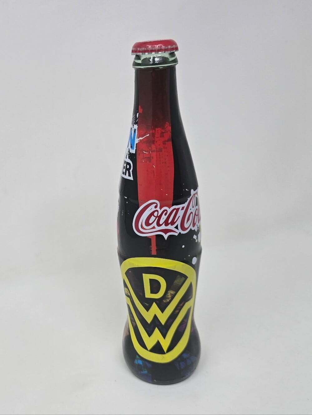 Limited Edition Coca Cola Glass Bottle Down with Webster Rap Rock Band RARE